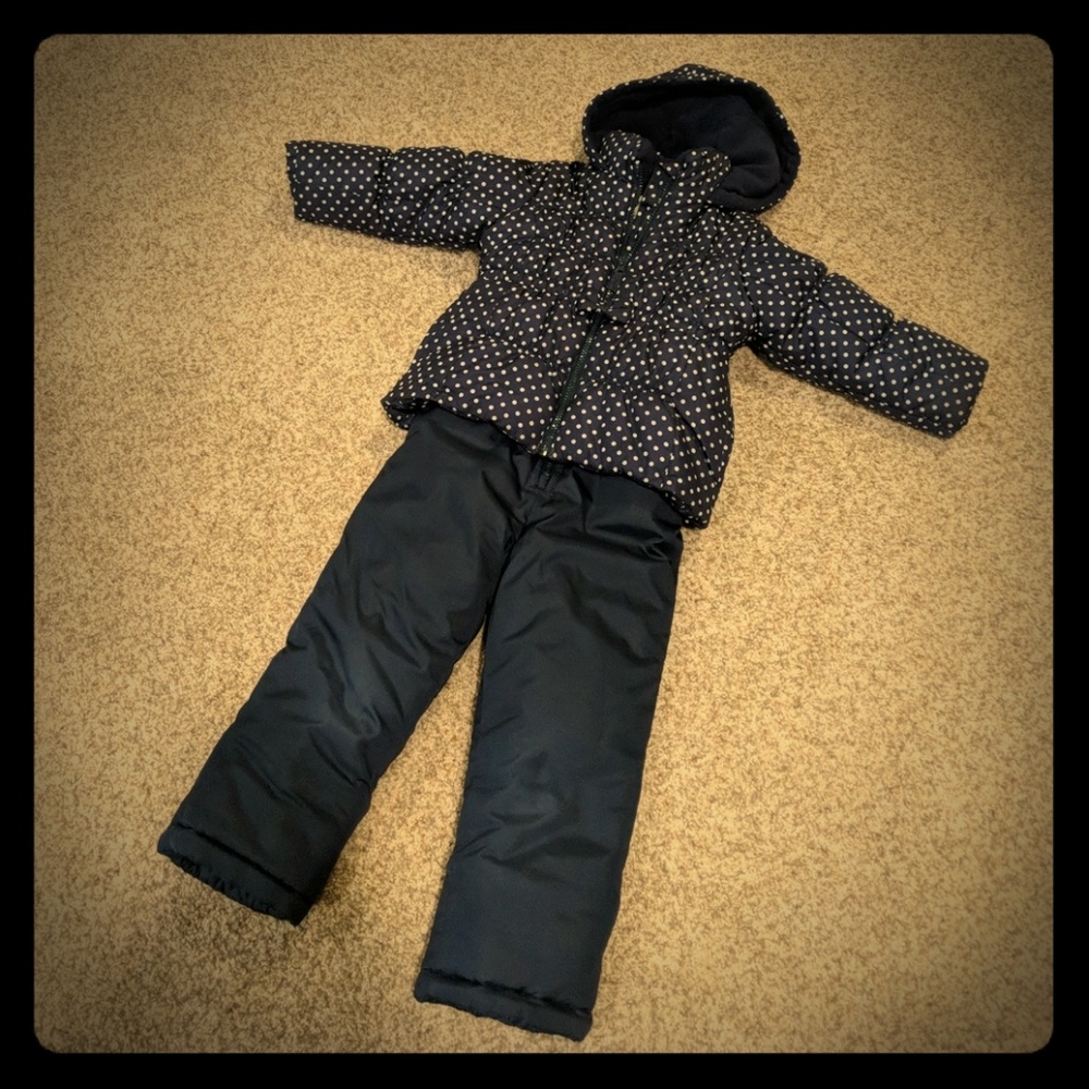 Girls Oshkosh 2-piece Navy Blue Snowsuit - Size 4